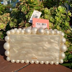 Cult Gaia EOS Bubble clutch Ivory